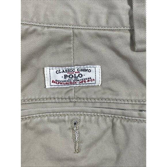 Polo‎ Ralph Lauren Slacks Mens Size 33x32 Beige Slash Pocket Office Career - Picture 13 of 15